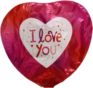 Grabo 9 inch I Love You Heart Shaped Mini Foil Balloon (unpackaged)