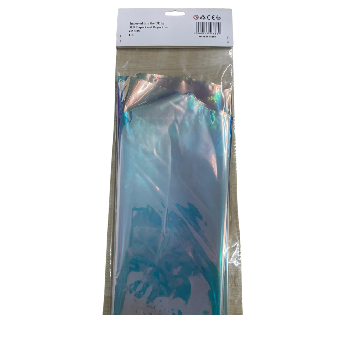 iridescent number foil balloon