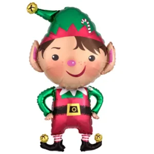 38 x 23 inch Elf Jolly Christmas Foil Balloon
