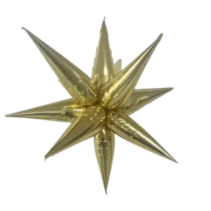 B4U 14 inch 12 point Light Gold Spikey Starburst Mini Foil Balloon