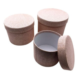 Light Pink Textured Hat Boxes