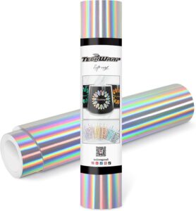 TeckWrap 12" x 60" - Silver Bubble Free Holographic Vinyl