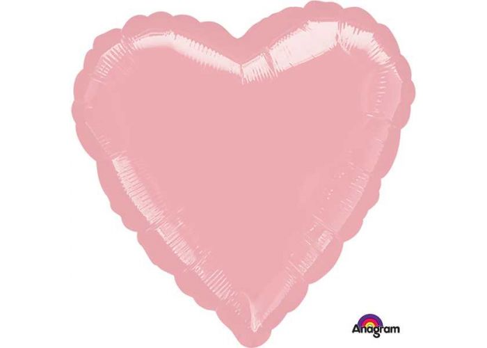 Buy Anagram 18 inch Metallic Pearl Pastel Pink Heart Foil Balloon ...