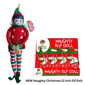 NEW Naughty Christmas 12 inch Elf Doll b