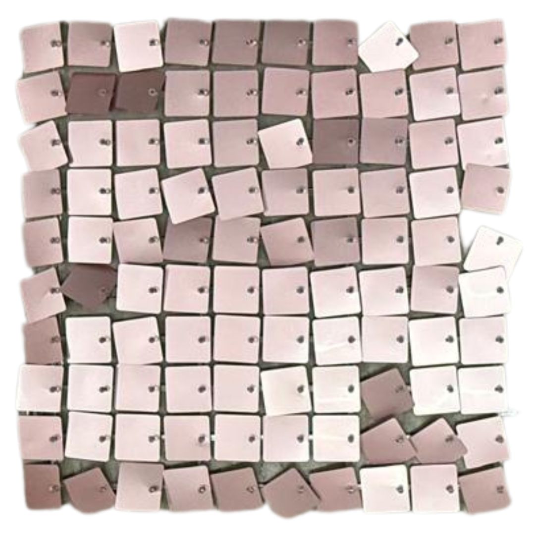 New Sequin Wall Panel Matte Rose Gold Squares-Upgraded Connectors