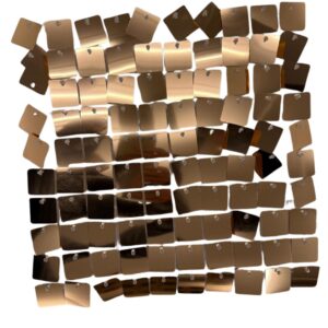 New Sequin Wall Panel Metallic Champagne Gold Squares-Upgraded Connectors