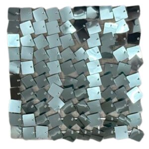 New Sequin Wall Panel Metallic Ice Blue Squares-Upgraded Connectors
