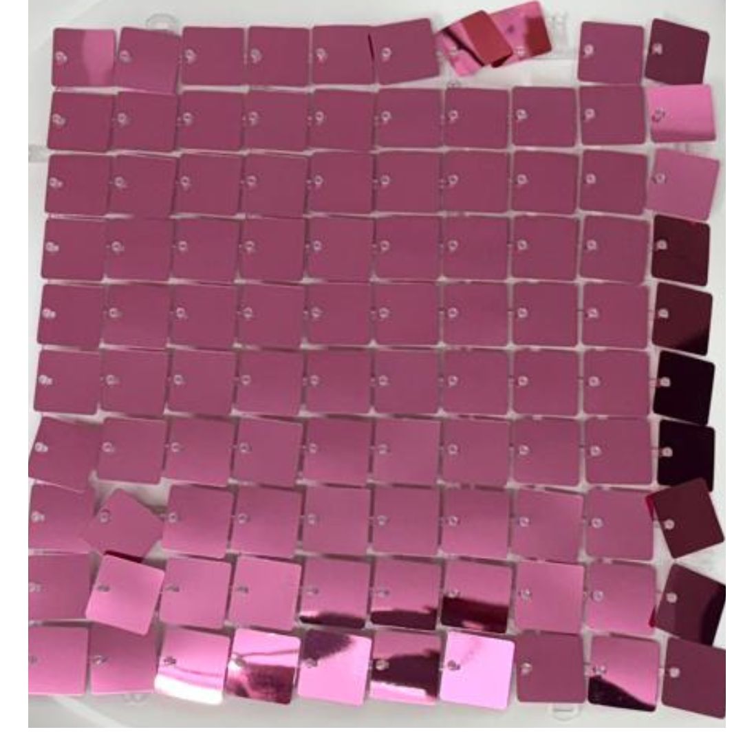 New Sequin Wall Panel Metallic Rose Squares-Upgraded Connectors