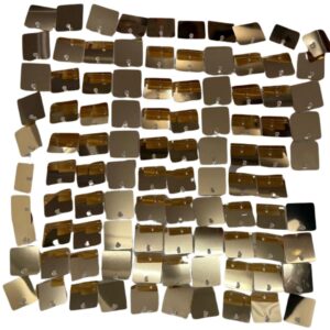 New Sequin Wall Panel Metallic White Gold Squares-Upgraded Connectors x64