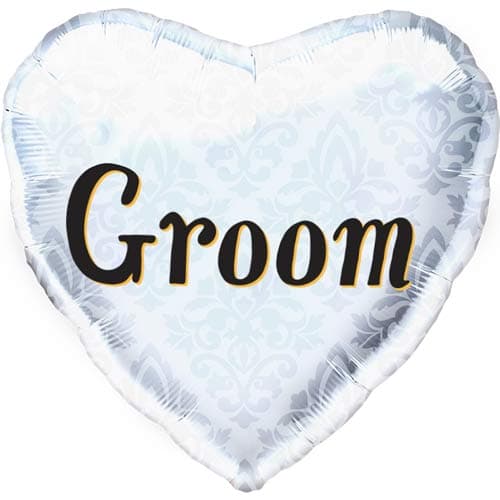 North Star 18 inch Groom Heart Foil Balloon