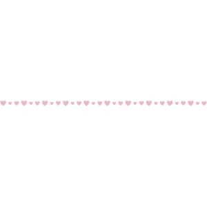 Party Deco Pink Hearts Paper Garland 3M