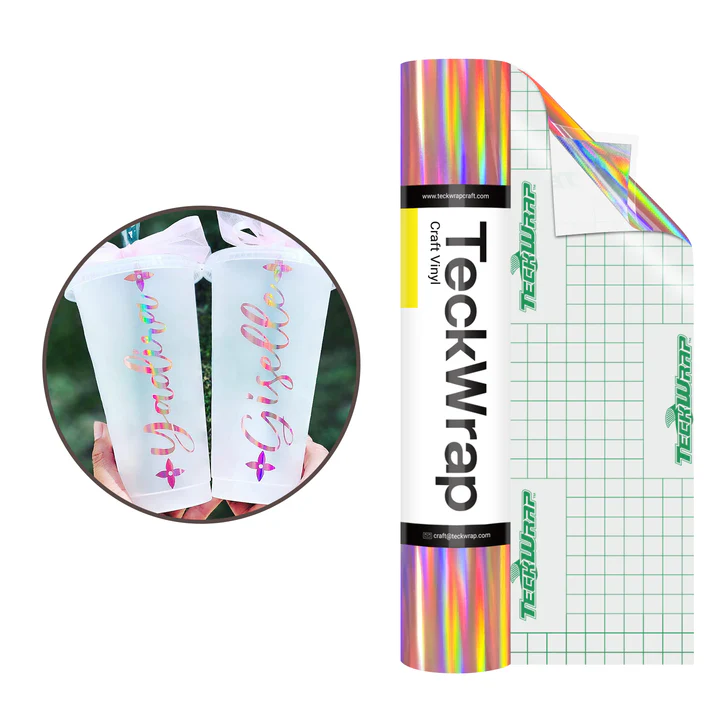 TeckWrap 12" x 60" - Rose Gold Bubble Free Holographic Vinyl