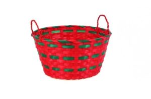 North Pole Christmas Red Bucket Basket