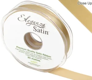 Eleganza Gold 15mm x 20m Satin Ribbon