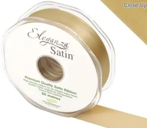 Eleganza Gold 25mm x 20m Satin Ribbon