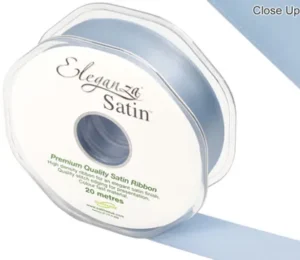 Eleganza Light Blue 25mm x 20m Satin Ribbon