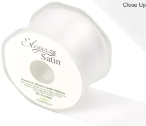 Eleganza White 50mm x 20m Satin Ribbon