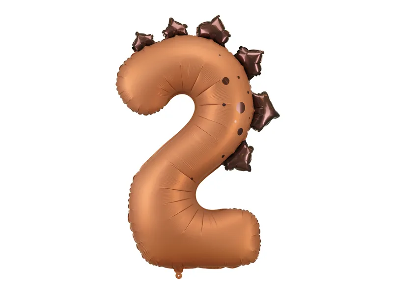 Party Deco 36 inch Dinosaur Number 2 Foil Balloon