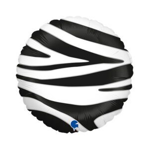 Grabo 18 inch Zebra Stripes Round Foil Balloon