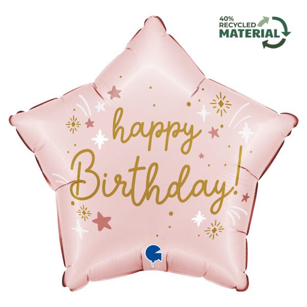 Buy Grabo 18 inch Pink Birthday Star Foil Balloon | Balloons4u