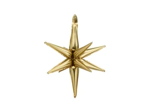 Party Deco 20 Inch Gold Starburst Foil Balloon