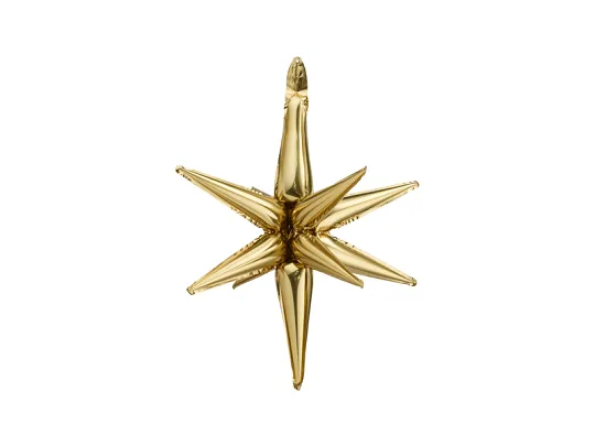 Party Deco 20 Inch Gold Starburst Foil Balloon