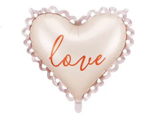 Party Deco 19 inch Pale Pink Love Heart Foil Balloon