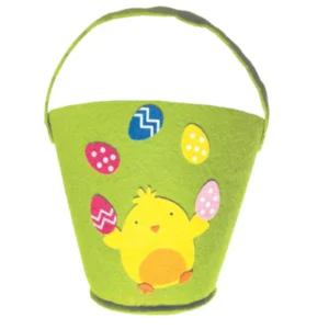 Tallon Easter Chick Large Green Felt Bucket