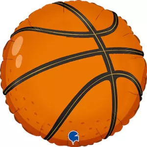 18 inch Orange Basketball Foil Balloon