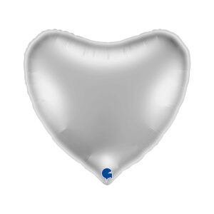 Grabo 36 inch Silver Heart Foil Balloon