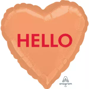 Anagram 18 inch Hello Candy Heart Foil Balloon