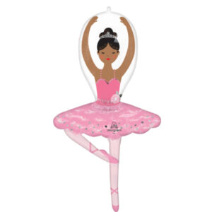 Anagram 43 inch Ballerina Girl Dark Skin SuperShape Foil Balloon