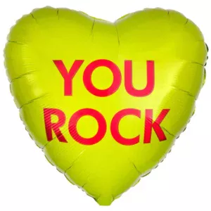Anagram 18 inch You Rock Candy Heart Foil Balloon
