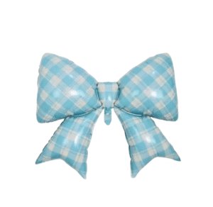 B4U Blue Plaid Bow 38 × 29 inch (Air Fill)