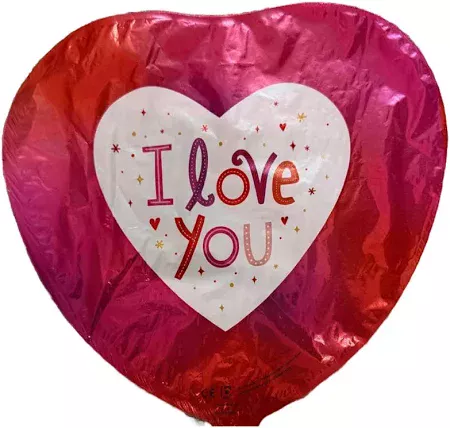 Grabo 9 inch I Love You Heart Shaped Mini Foil Balloon (unpackaged)