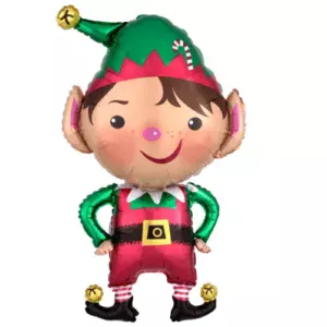 38 x 23 inch Elf Jolly Christmas Foil Balloon