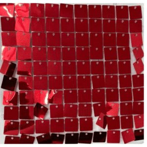 New Sequin Wall Panel Metallic Red Squares-Upgraded Connectors