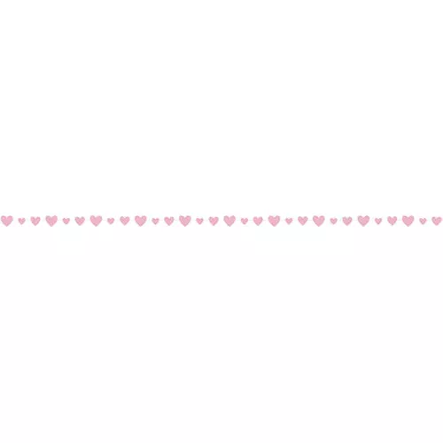 Party Deco Pink Hearts Paper Garland 3M