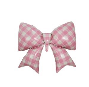 B4U Pink Plaid Bow 38 × 29 inch (Air Fill)
