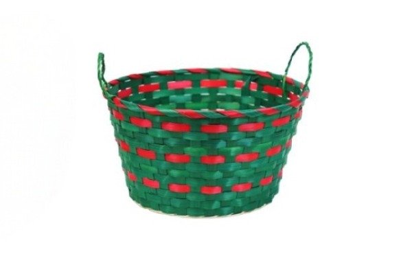 North Pole Christmas Green Bucket Basket