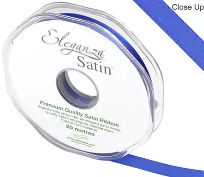 Eleganza Royal Blue 10mm x 20m Satin Ribbon