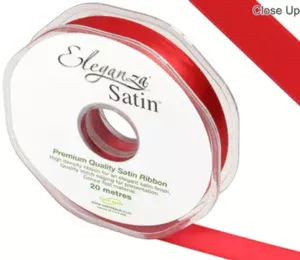Eleganza Red 15mm x 20m Satin Ribbon