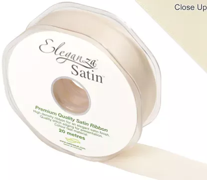 Eleganza Cream 25mm x 20m Satin Ribbon