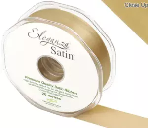 Eleganza Gold 25mm x 20m Satin Ribbon