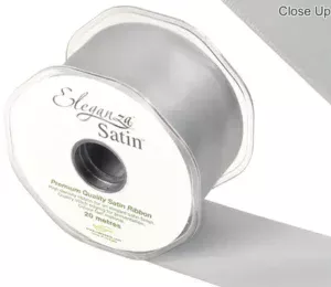 Eleganza Silver 50mm x 20m Satin Ribbon