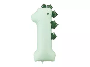 Party Deco 36 inch Dinosaur Number 1 Foil Balloon