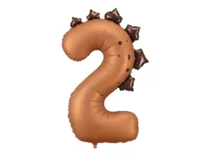 Party Deco 36 inch Dinosaur Number 2 Foil Balloon