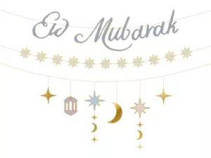 Party Deco 200cm Eid Mubarak Banner
