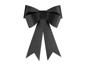 Party Deco 55x71cm Black Decorative Door Bow