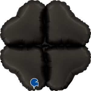 Grabo 12 inch Satin Fumé Black Base Drops Mini Foil Balloon